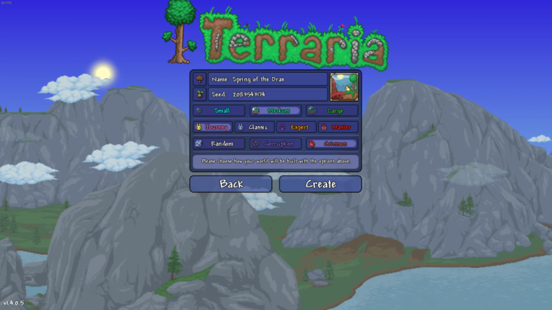 Режим путешествия в Terraria 1.4 Journey’s End